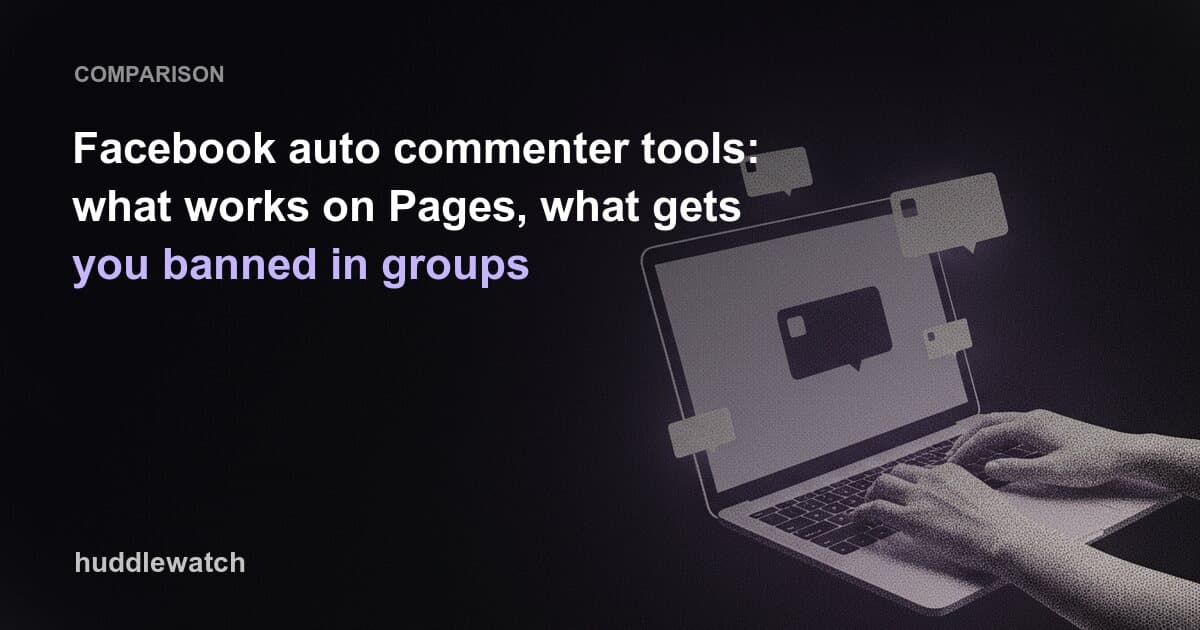 Facebook auto commenter tools: what works on Pages, what gets you banned in groups